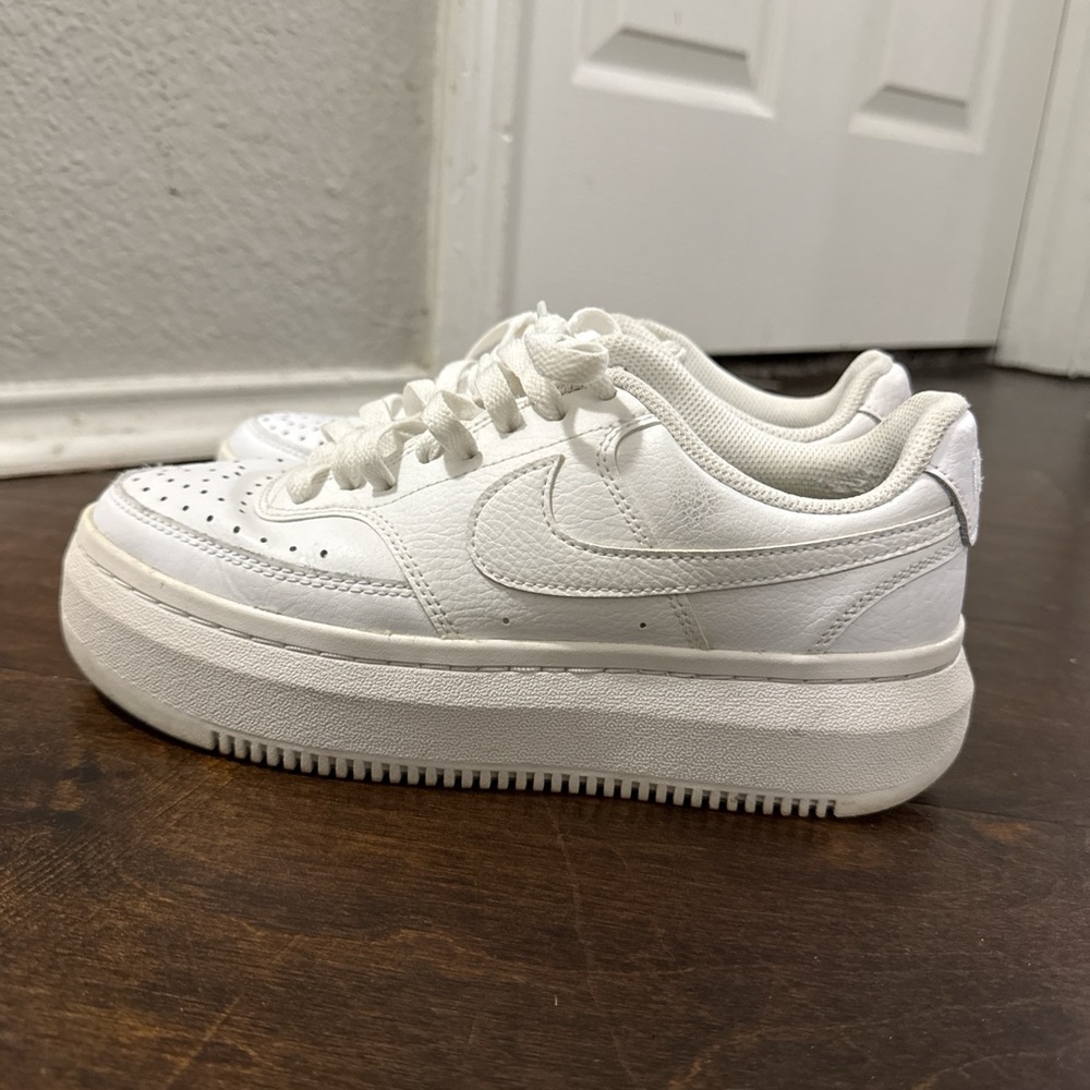 Nike All-White Platform Sneakers